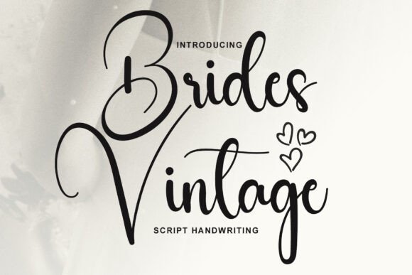 Brides Vintage Script Font for Handmade Creators