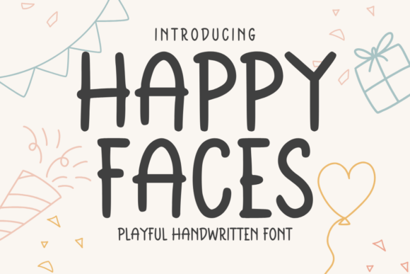 Happy Faces: A Playful Handwritten Font for Creative Projects