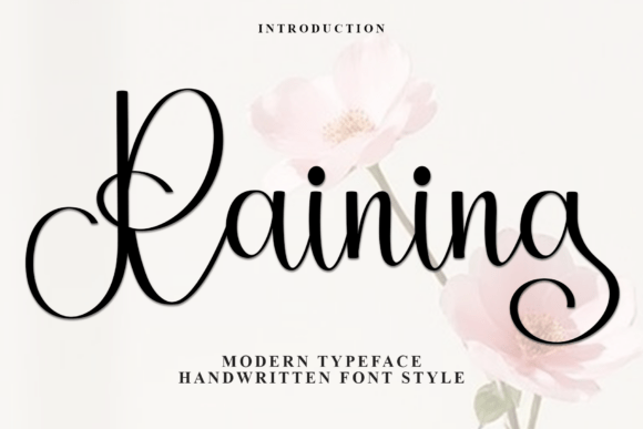 Raining: A Festive Script Font for Crafters and Designers