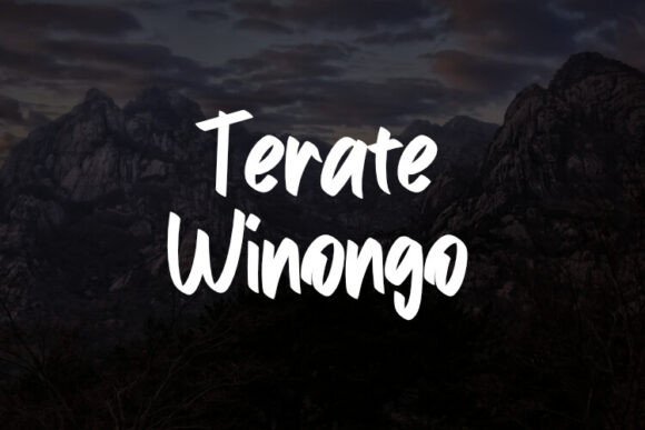 Terate Winongo: A Script Font with Soul